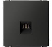 Розетка компьютерная Systeme Electric ArtGallery Базальт RJ45, кат. 6A, механизм GAL001486