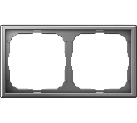 Рамка 2-постовая, универсальная Systeme Electric ArtGallery Сталь GAL000902 1