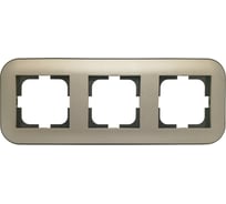 Рамка 3-местная Ovivo LOFT, антрацит/черный, 404-130008-227