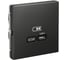 USB Розетка тип-С Systeme Electric ArtGallery Базальт 65Вт высокоскоростная зарядка QC, PD, механизм GAL001427 2