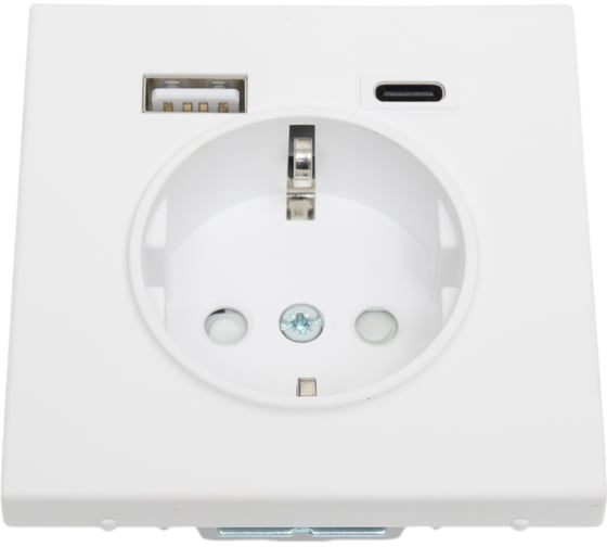 Розетка 16А с 2 USB A+C Systeme Electric ArtGallery Лотос 5В/2,4А/3,0А, 2x5В/1,5А, механизм GAL001332