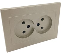 Розетка 2-ая Ovivo б/з GRANO, антрацит, 400-130300-908