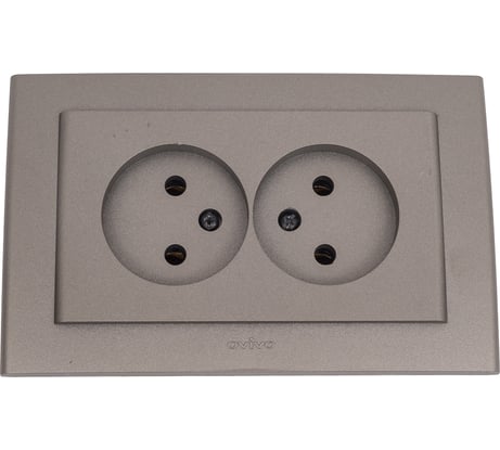 Розетка 2-ая Ovivo б/з MINA, антрацит, 401-130300-908