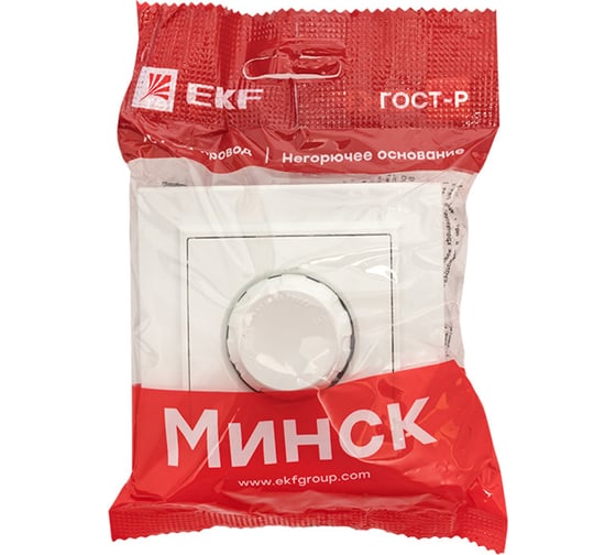 Светорегулятор EKF Минск, СП 600W 220В белый Basic ERD06-101-10