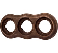 Рамка 3 постовая Bironi Пиластро, накладной монтаж, дерево, цвет Винтаж BF9-630-18