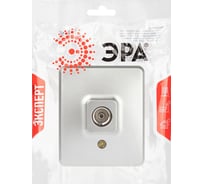 Розетка одиночная ЭРА Эксперт 11320103 TV IP20, открытой установки, алюминий Б0062996