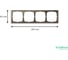 Рамка 4-постовая ArtGallery, универсальная Systeme Electric Мокко GAL000604 7
