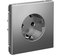 Розетка Systeme Electric с заземлением ArtGallery 16 А механизм Сталь GAL000943