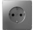 Розетка с заземлением ArtGallery Systeme Electric 16А, механизм, Сталь GAL000943 1