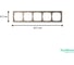 Рамка 5-постовая ArtGallery, универсальная Systeme Electric Шампань GAL000505 3
