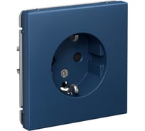 Розетка Systeme Electric ArtGallery Аквамарин с заземлением, со шторками, 16А, механизм GAL001145