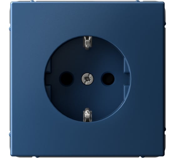 Розетка Systeme Electric ArtGallery Аквамарин с заземлением, со шторками, 16А, механизм GAL001145