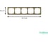 Рамка 5-постовая ArtGallery, универсальная Systeme Electric Золото GAL001605 3