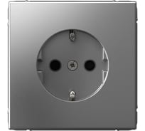 Розетка с заземлением со шторками ArtGallery Systeme Electric 16А, механизм, Сталь GAL000945