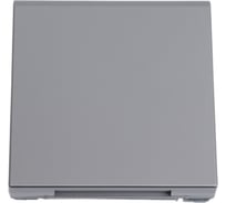 Розетка Systeme Electric ArtGallery Сталь с заземлением, со шторками, с крышкой, 16А, IP20, механизм GAL000946