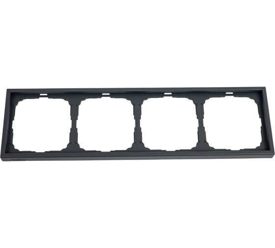 Рамка 4-постовая универсальная Systeme Electric ArtGallery Базальт GAL001404 1