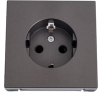 Розетка Systeme Electric ArtGallery Мокко с заземлением со шторками, 16А, механизм GAL000645