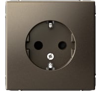 Розетка с заземлением со шторками ArtGallery Systeme Electric 16А, механизм, Мокко GAL000645