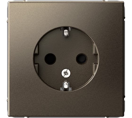 Розетка с заземлением со шторками ArtGallery Systeme Electric 16А, механизм, Мокко GAL000645