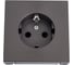 Розетка с заземлением со шторками ArtGallery Systeme Electric 16А, механизм, Мокко GAL000645 3