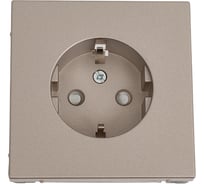 Розетка Systeme Electric ArtGallery Шампань с заземлением со шторками, 16А, механизм GAL000545