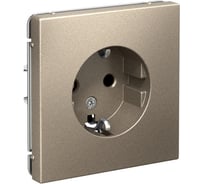 Розетка Systeme Electric с заземлением ArtGallery 16А механизм Шампань GAL000543