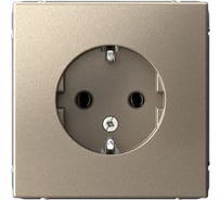 Розетка Systeme Electric с заземлением ArtGallery 16А механизм Шампань GAL000543