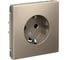 Розетка Systeme Electric с заземлением ArtGallery 16А механизм Шампань GAL000543 2