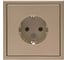 Розетка Systeme Electric с заземлением ArtGallery 16А механизм Шампань GAL000543 7