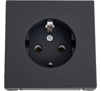 Розетка Systeme Electric ArtGallery Базальт с заземлением, 16А, механизм GAL001443
