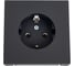 Розетка с заземлением ArtGallery Systeme Electric 16А, механизм, Базальт GAL001443 3