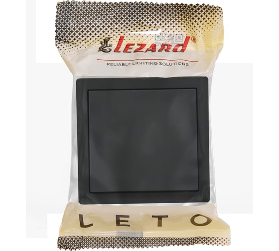 Выключатель Lezard LETO чёрный бархат 752-4200-100