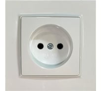 Розетка ECON Камелия без заземления 10А, 250В, белая, с рамкой K003