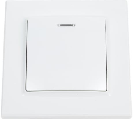 1 клавишный выключатель ECON Камелия с подсветкой 10А белый K007