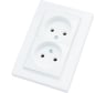 Розетка ECON двойная Камелия  без заземления, 10А, 250В белая K005