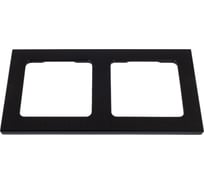 2-местная рамка EKF PROxima Стокгольм, металлическая, черная EZM-G-303-10