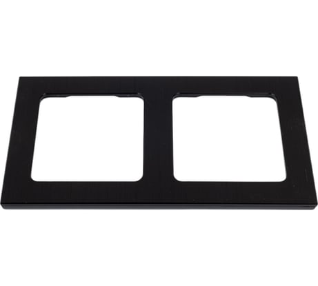 2-местная рамка EKF PROxima Стокгольм, металлическая, черная EZM-G-303-10