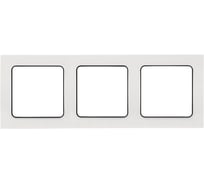 3-местная рамка EKF PROxima Стокгольм, белая с линией цвета черный EZM-G-304-20