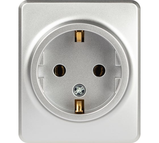 Розетка ЭРА Эксперт 11220303 2PE Schuko IP20 16A250В ОУ алюминий Б0063020