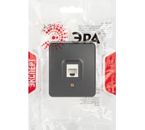 Розетка ЭРА Эксперт 11320305 информационная RJ45, IP20, ОУ, антрацит Б0062988