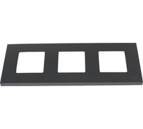 Декоративная накладка Simon на рамку базовую, 3 поста, S27 Play, Arctic, чёрный 2700637-086