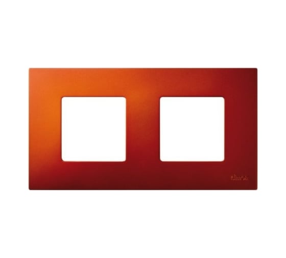 Декоративная накладка Simon на рамку базовую, 2 поста, S27 Play, Arctic, оранжевый 2700627-082