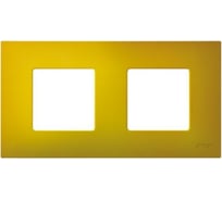 Декоративная накладка Simon на рамку базовую, 2 поста, S27 Play, Arctic, жёлтый 2700627-081
