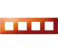 Декоративная накладка Simon на рамку базовую, 4 поста, S27 Play, Arctic, оранжевый 2700647-082