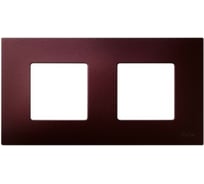 Декоративная накладка Simon на рамку базовую, 2 поста, S27 Play, Arctic, баклажан 2700627-085
