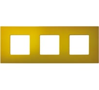 Декоративная накладка Simon на рамку базовую, 3 поста, S27 Play, Arctic, жёлтый 2700637-081