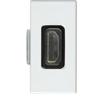Проходная угловая розетка для подключения HDMI-разъёма Simon аудио/видео v1.3 S27 2701094-030