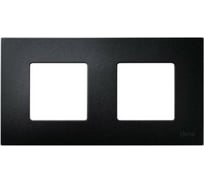 Декоративная накладка Simon на рамку базовую, 2 поста, S27 Play, Arctic, чёрный 2700627-086
