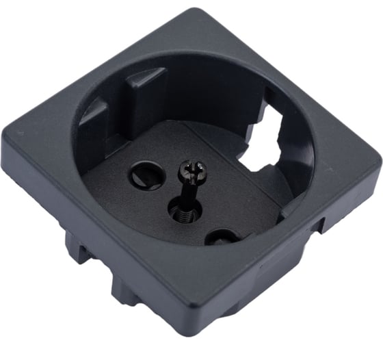 Накладка на розетку Simon с заземляющим контактом, сменная, S27, графит 2700041-038 1