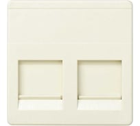 Адаптер со шторками Simon на 2 коннектора AMP UTP, FTP, RJ12, S27, слоновая кость 27486-32